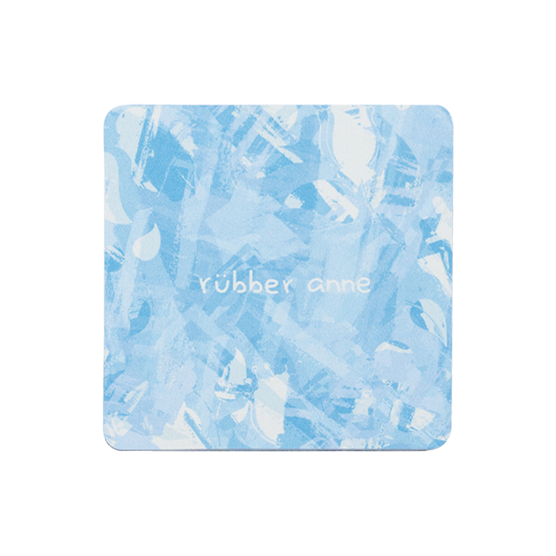 【怪獸】rubber anne 10秒頂吸 軟式珪藻土吸水杯墊 桐霧之語 (10x10cm) -冰川藍, , large