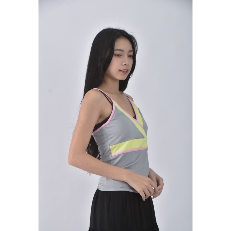 (S) str pes質感吊帶灰色上衣二手衣, , large