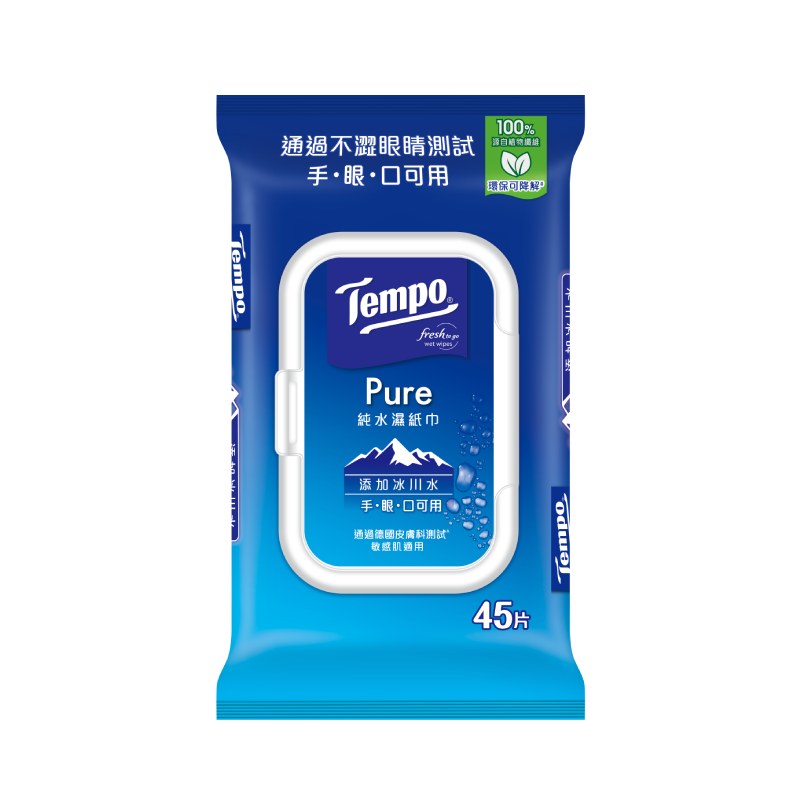 Tempo冰川純水濕巾45s, , large