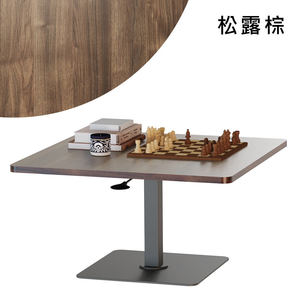 【KAKU健康生活】KA-4702 臺灣製造[魔法桌]氣壓升降茶几-矮桌-方-89x89cm 多色可選, , large