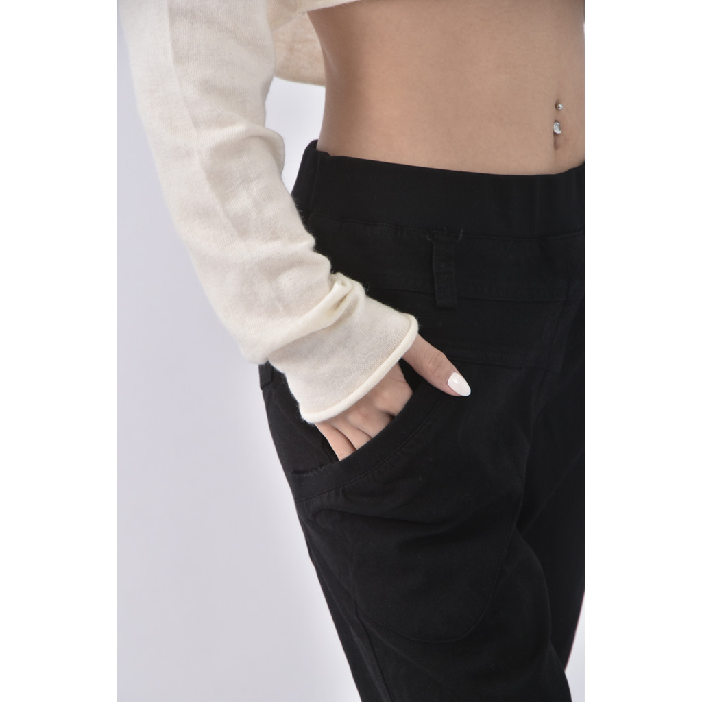 (M) the jun couture高腰簡約黑色長褲二手衣, , large