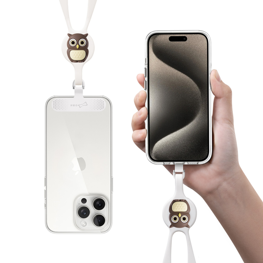〔Bone蹦克〕頸掛、斜背角色手機掛繩夾片（商品本身含掛繩、含兩片夾片）, , large