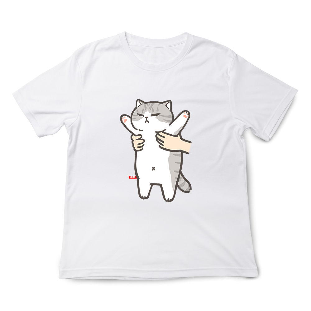 JZ TEE 柴犬 貓咪-飛高高 印花短袖T恤, , large