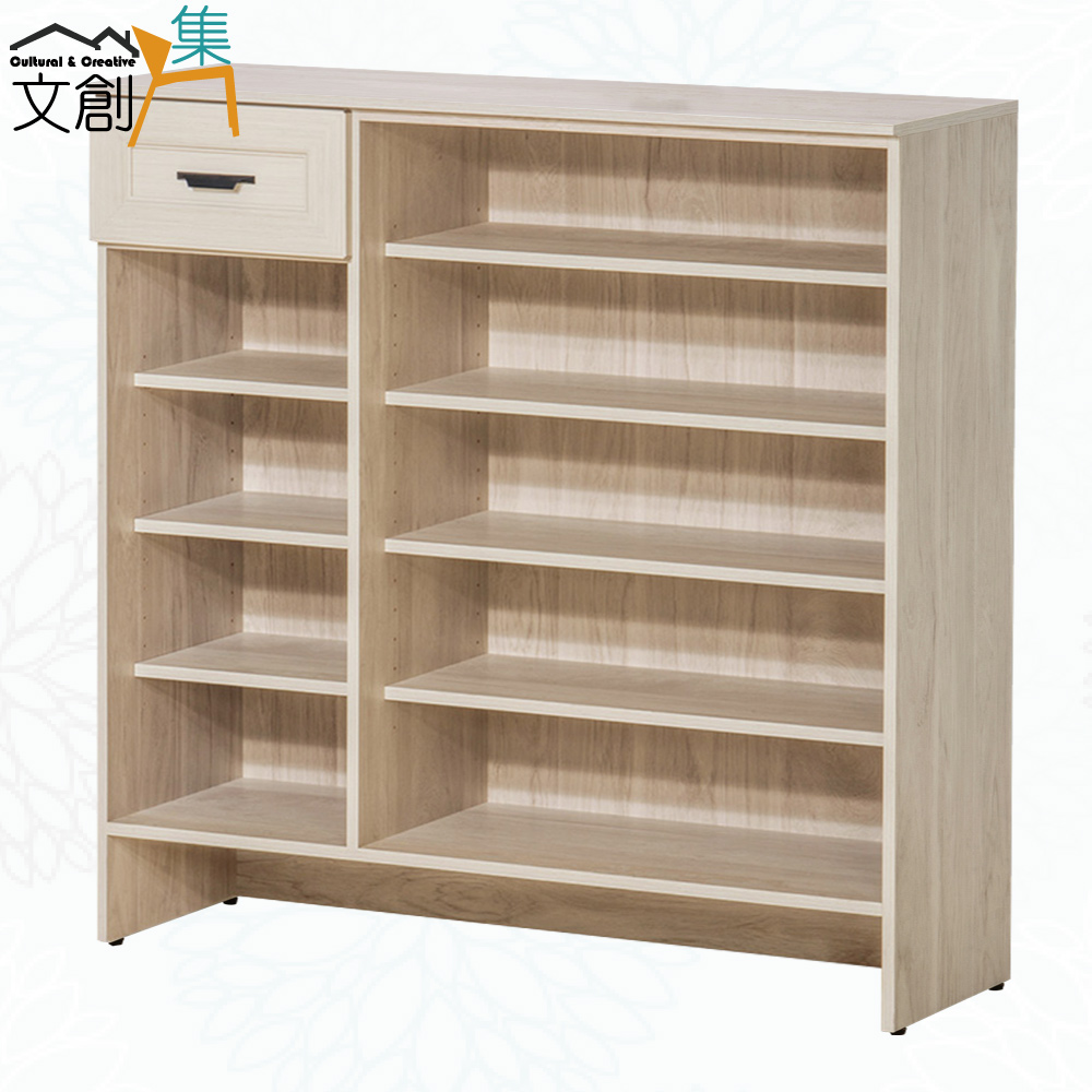 【文創集】蓋曼4尺鋁門單抽低鞋櫃(客約商品), , large