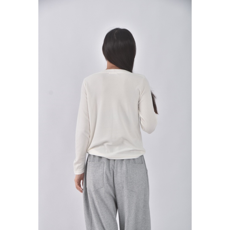 (S) jenny eyelet韓牌質感白色長袖上衣二手衣, , large