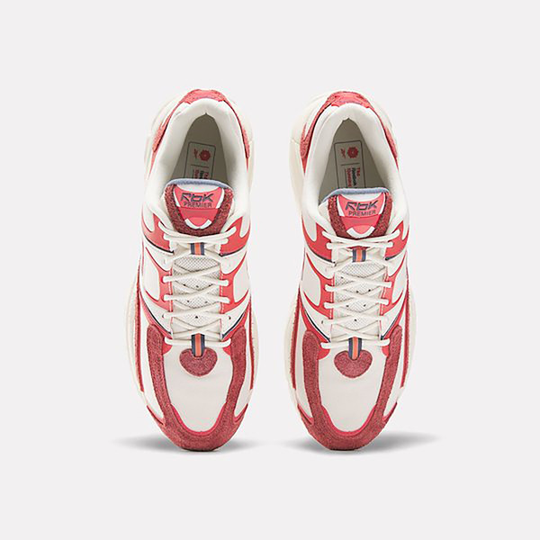 Reebok RBK Premier Trinity KFS 男女 慢跑鞋 運動 復古 米 紅 [100200794], , large
