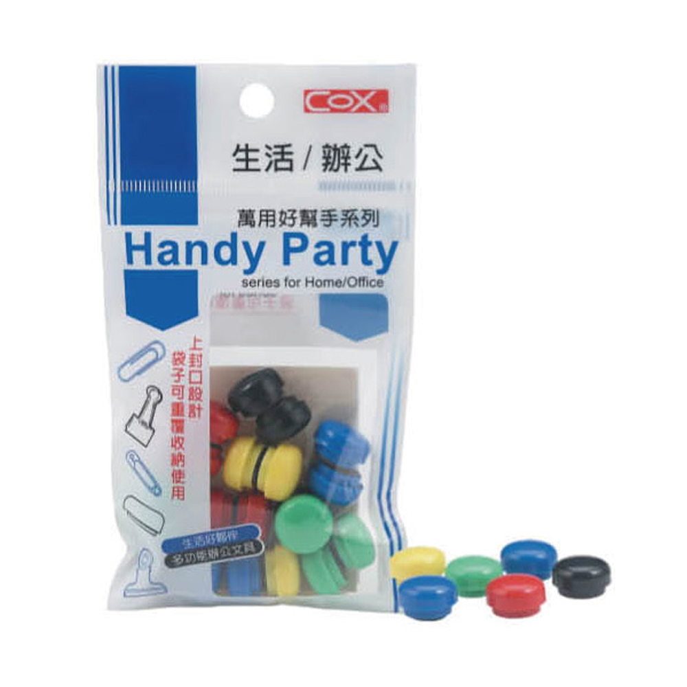 【COX 三燕】15mm 彩色 磁鐵 12包/組 HM-015, , large