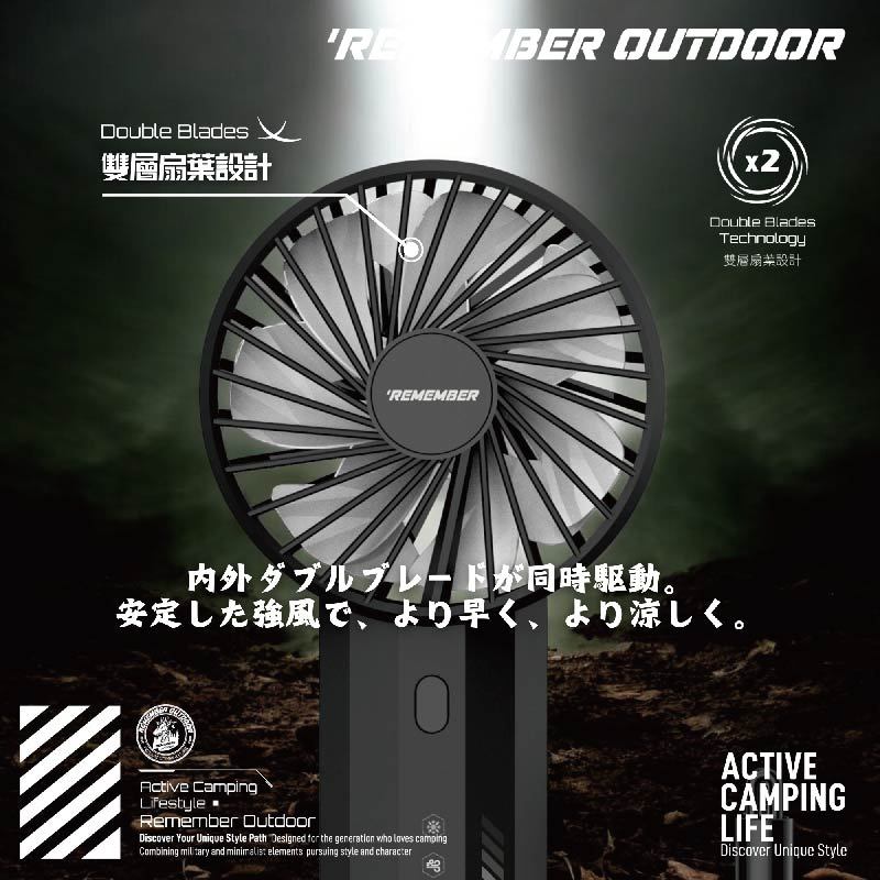 【樂活不露】硬漢手持扇【大地沙】 強勁風力 三段風速 USB充電 隨身便攜小風扇, , large