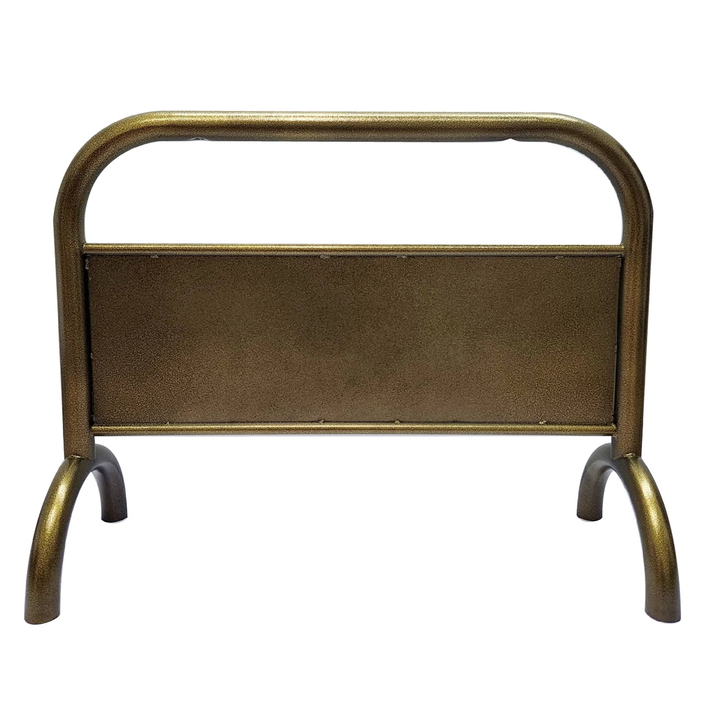 特殊色烤漆拒馬 (古銅金/金黃銅) 附腳墊 耐磨防地面刮傷 禁止停車 請勿停車 金色拒馬 防水防曬 波紋狀烤漆 古銅拒馬, , large