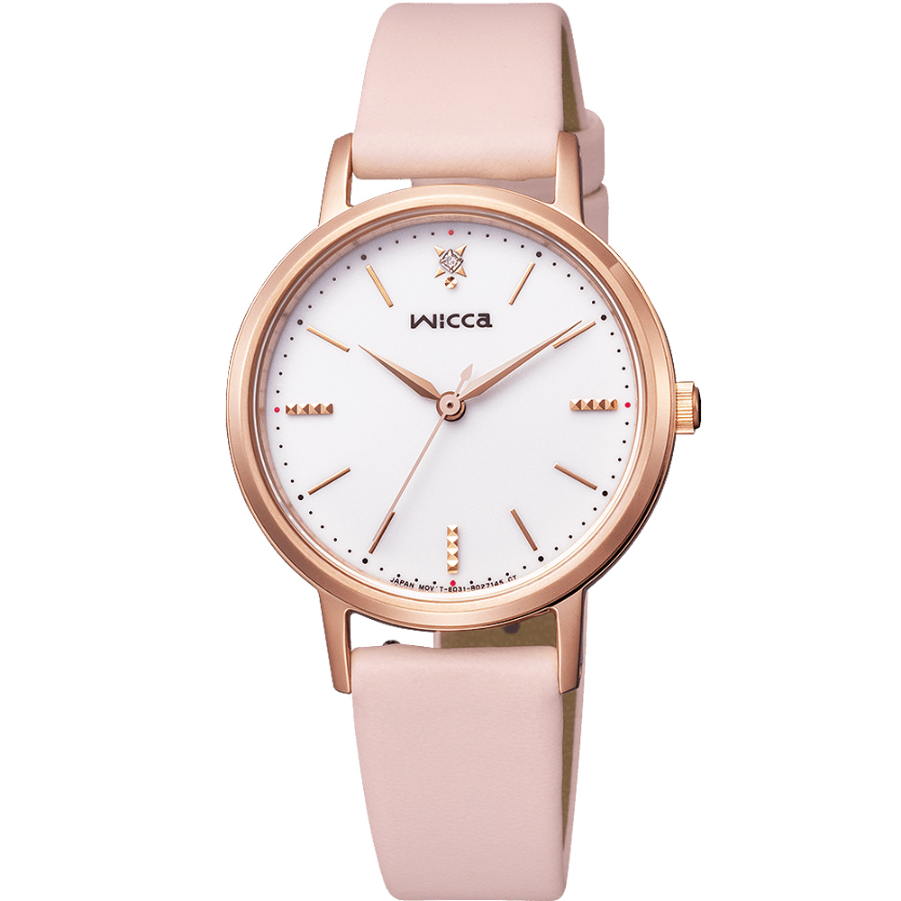 CITIZEN 星辰 Wicca 七夕情人節推薦款 太陽能大三針女錶-30mm KP5-166-14, , large
