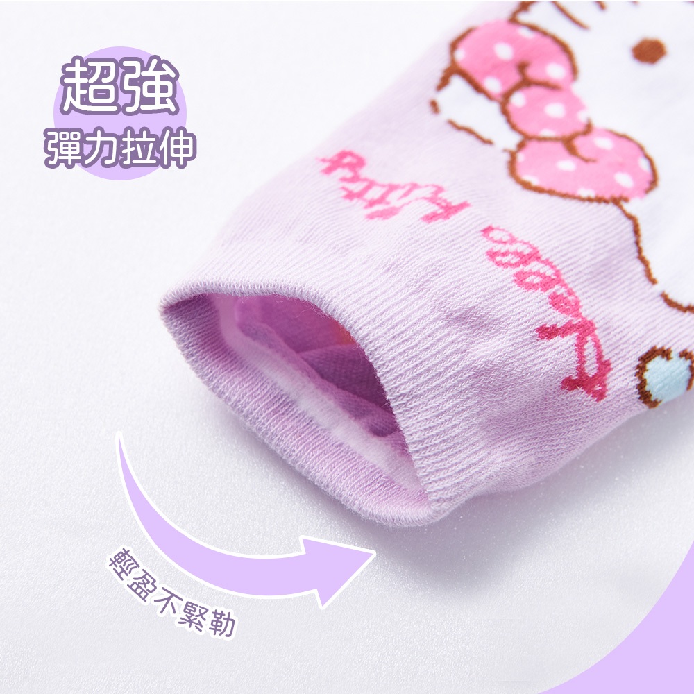 Sanrio 三麗鷗 KITTY 美樂蒂直版襪 兒童短襪 台灣製童襪 MM-A538 KT-A647 【旺達棉品】, , large