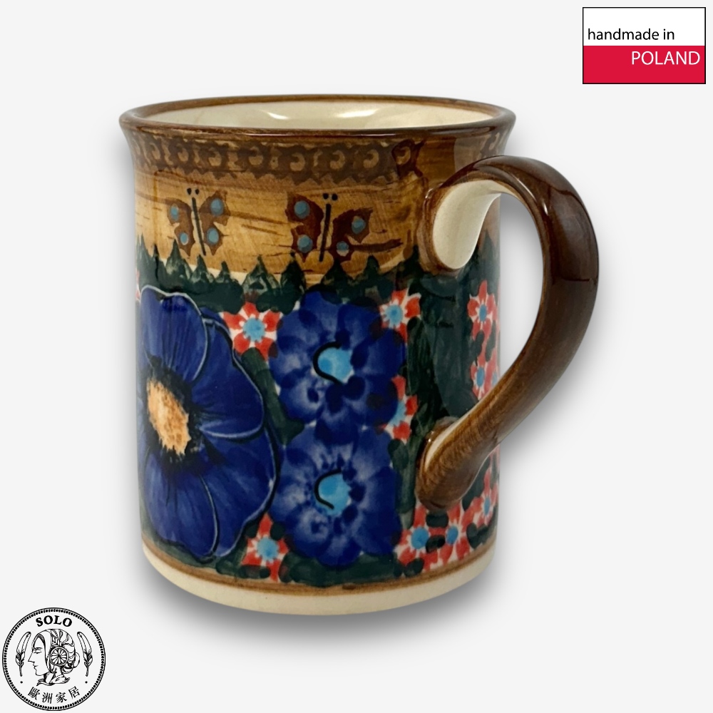 【SOLO Vintage】Cerraf Polish Pottery 280ml Mug Butterfly Whispers at Twilight Series Made in Poland, , large