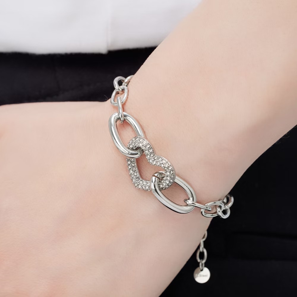 【ULOO】Flash 星光愛語不鏽鋼手鍊-銀色 UB2000520, , large