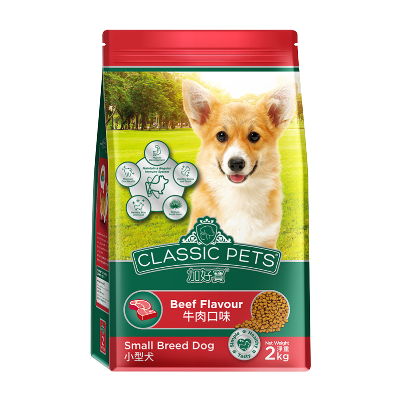 【Classic Pets 加好寶】經典小型犬乾糧2kg*4包-牛肉口味