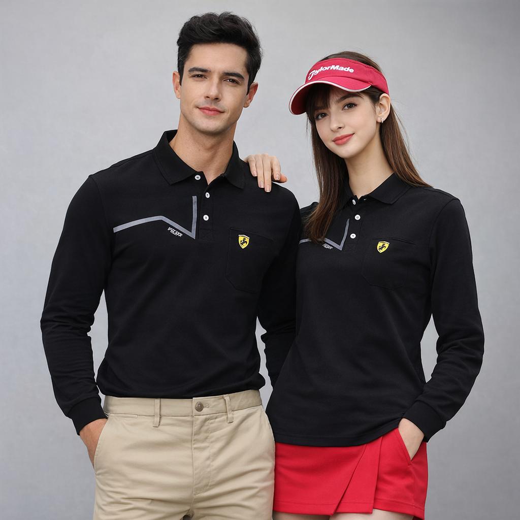 【FALALI】長袖冰感POLO衫-男(黑長03), , large