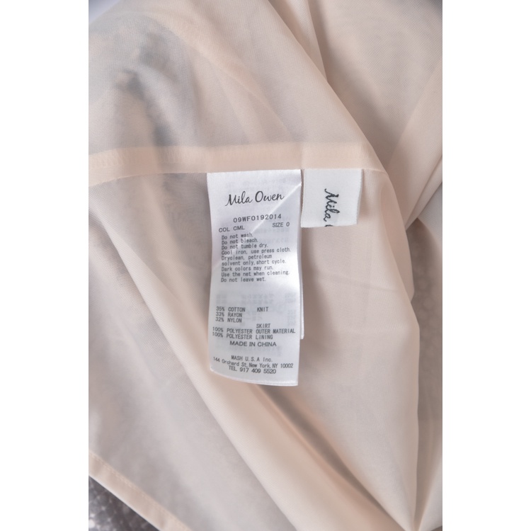 (S) mila owen針織背心拼接棕色洋裝二手衣, , large