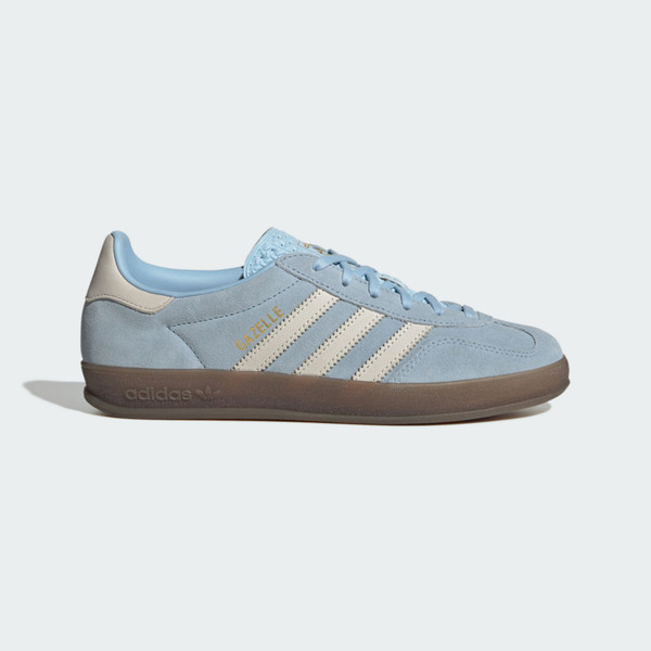 Kixpress-Adidas Gazelle Indoor W 女 運動休閒鞋 德訓鞋 復古 麂皮 舒適 水藍 [JI2717], , large