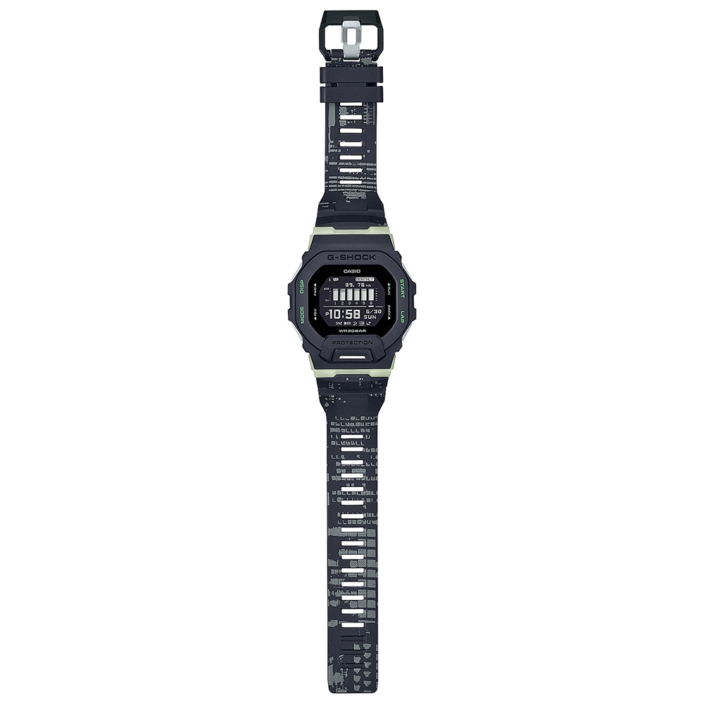 CASIO 卡西歐 G-SHOCK 夜光迷彩 城市夜景系列藍芽手錶 GBD-200LM-1, , large