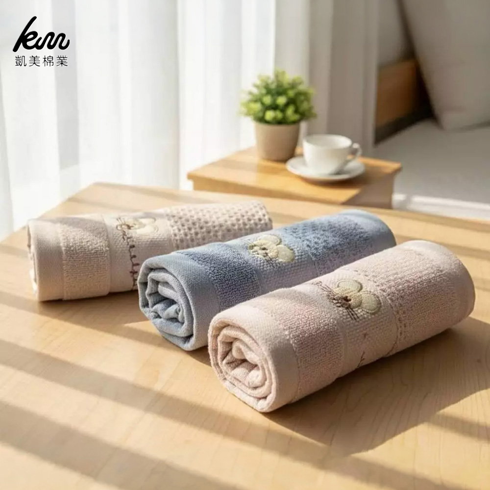 [Kaimei Cotton Industry] 4 in the group, random and excellent pure cotton mesh, skin-friendly adult towel/bath towel/face towel/towel, big-eared rat style, , large