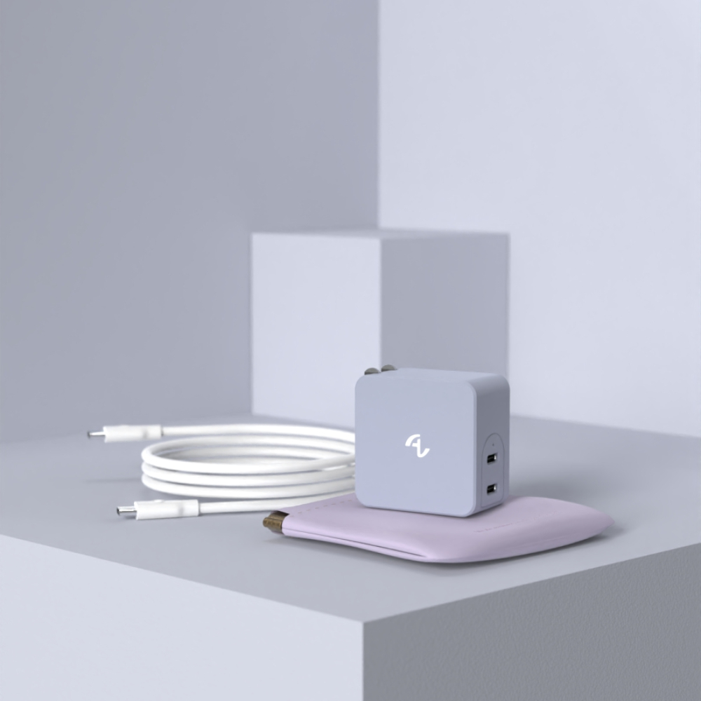 [OneMore Co., Ltd.] Allite GaN Dual-Port USB-C Fast Charger - Purple Taro, , large