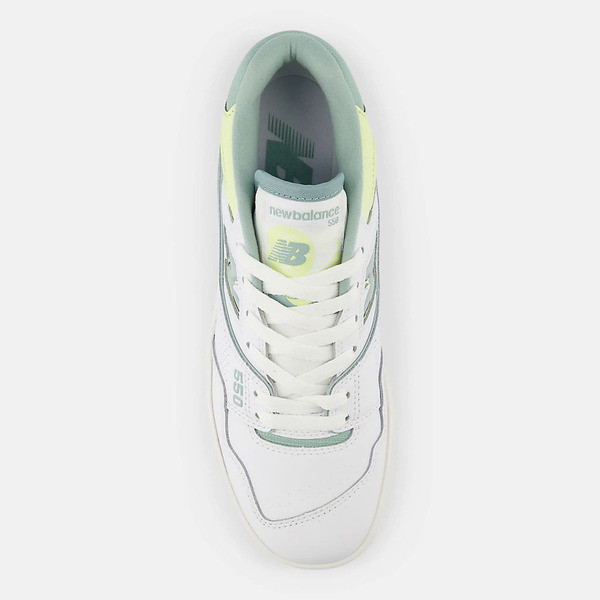 Kixpress-New Balance 女 休閒鞋 B楦 復古 經典 簡約 NB 550 皮革 百搭 抹茶綠 白 [BBW550EB], , large