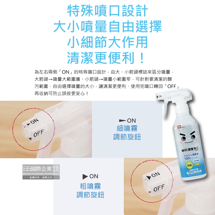 [日日好物]日本LEC激落君-萬用去污消臭100%鹼性電解水噴霧清潔劑400ml/瓶(居家室內汽車寵物用品高洗淨力快速除臭), , large