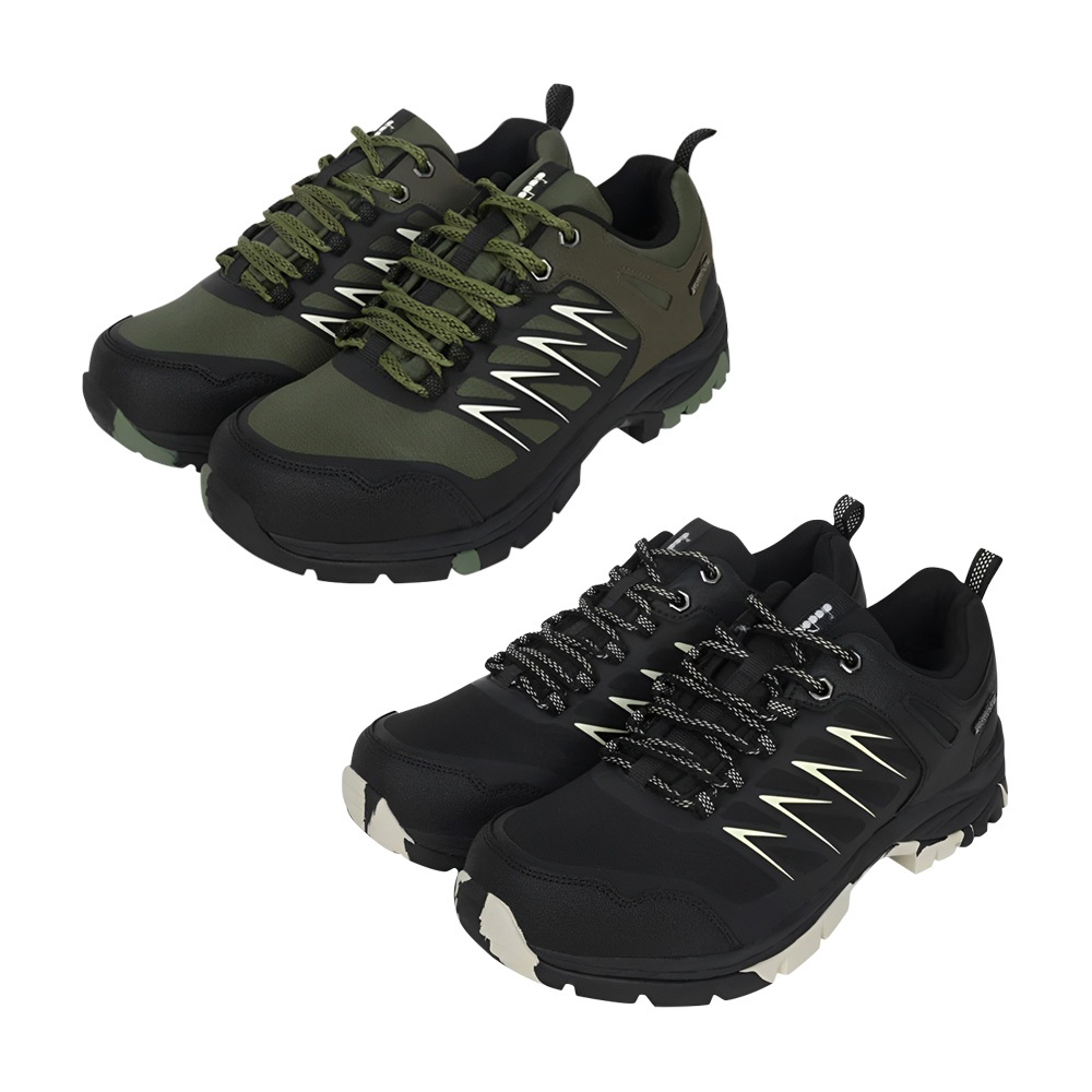 DIADORA迪亞多那 MIT防潑水登山 男運動鞋 男鞋 越野鞋 台灣製造 反光 透氣 保護後跟 高彈 止滑 軍綠 黑米