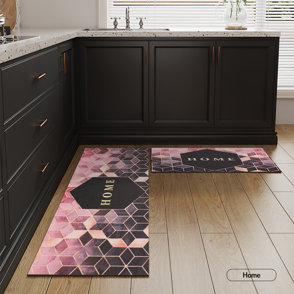 Buy big and get small new technology instant water-absorbent and oil-proof leather soft floor mat, , large