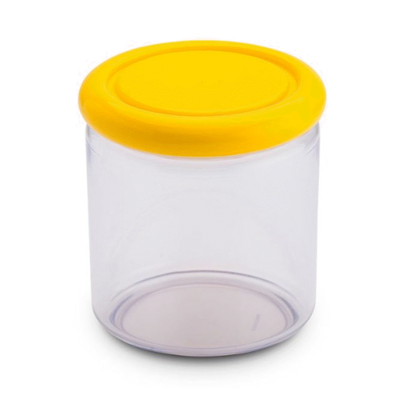 【OMADA】簡約設計密封抗菌儲存罐 黃色 0.75L(防潮罐、儲物罐、密封罐)