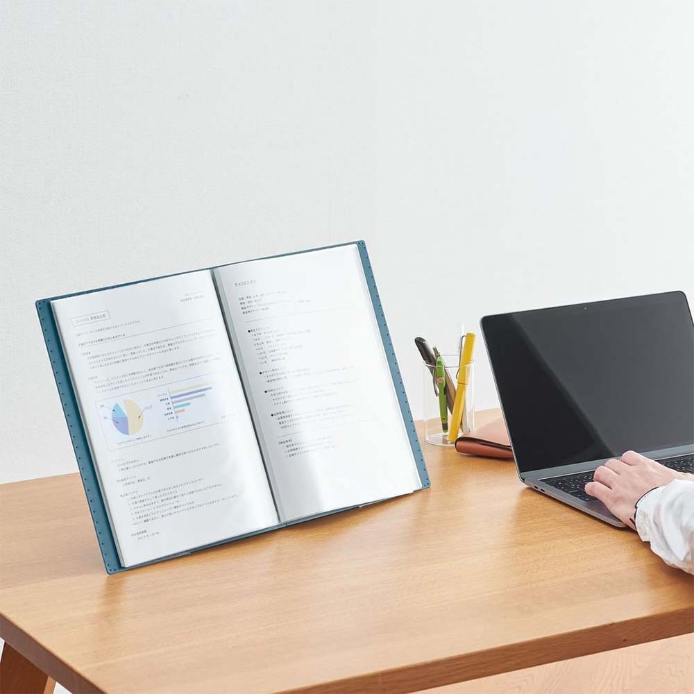 【KING JIM】JILITZ 站立型資料夾 20頁 (多色) 8832海軍藍, , large