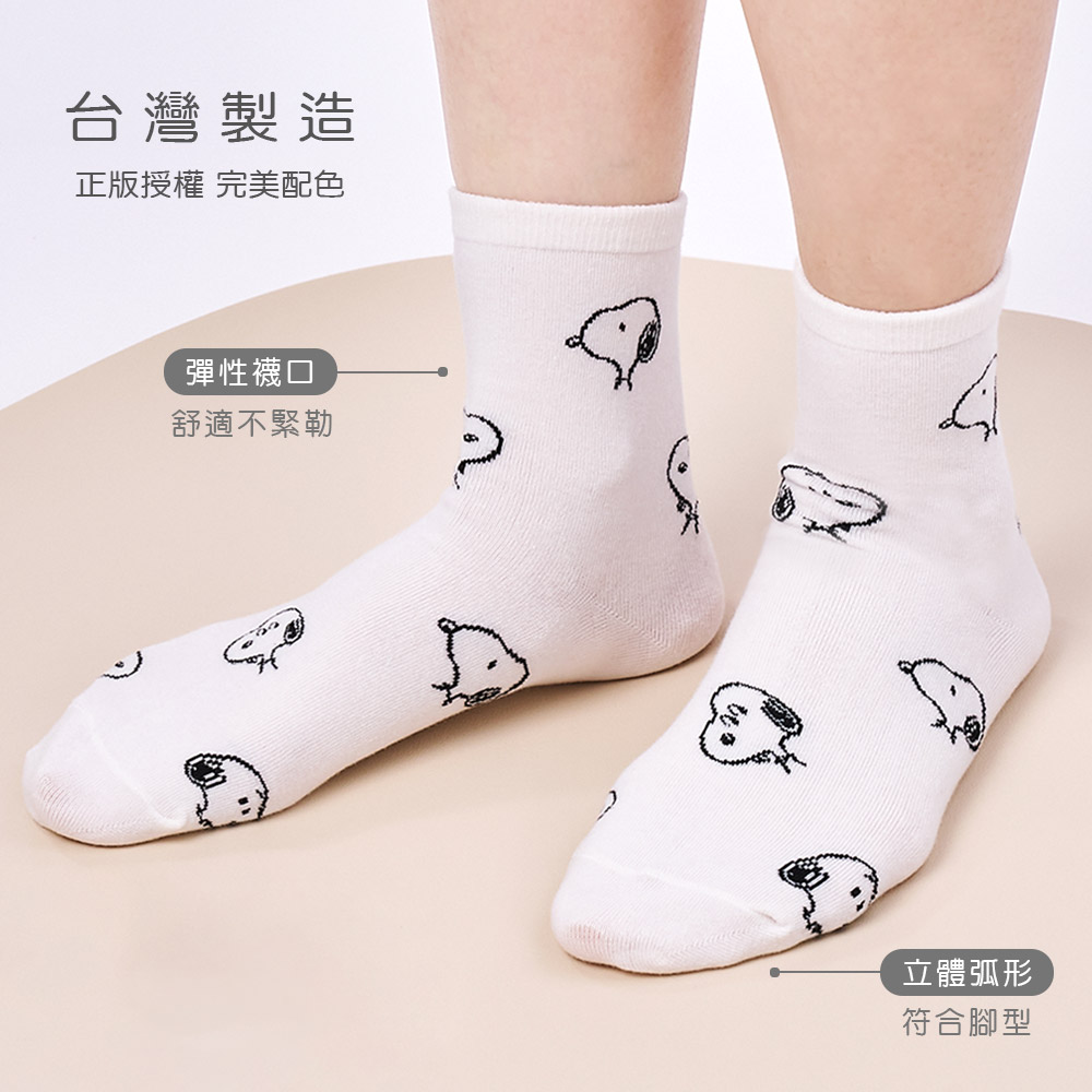 (多款)SNOOPY史奴比長襪 台製棉襪【旺達棉品】SN-A301, , large