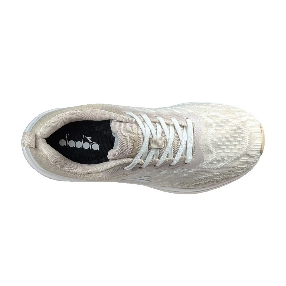 DIADORA迪亞多那 輕量輕步慢跑鞋 女運動鞋 女鞋 飛織 透氣 輕盈 彈性 吸衝 吸震 減壓 耐磨 抓地 卡其 紫, , large