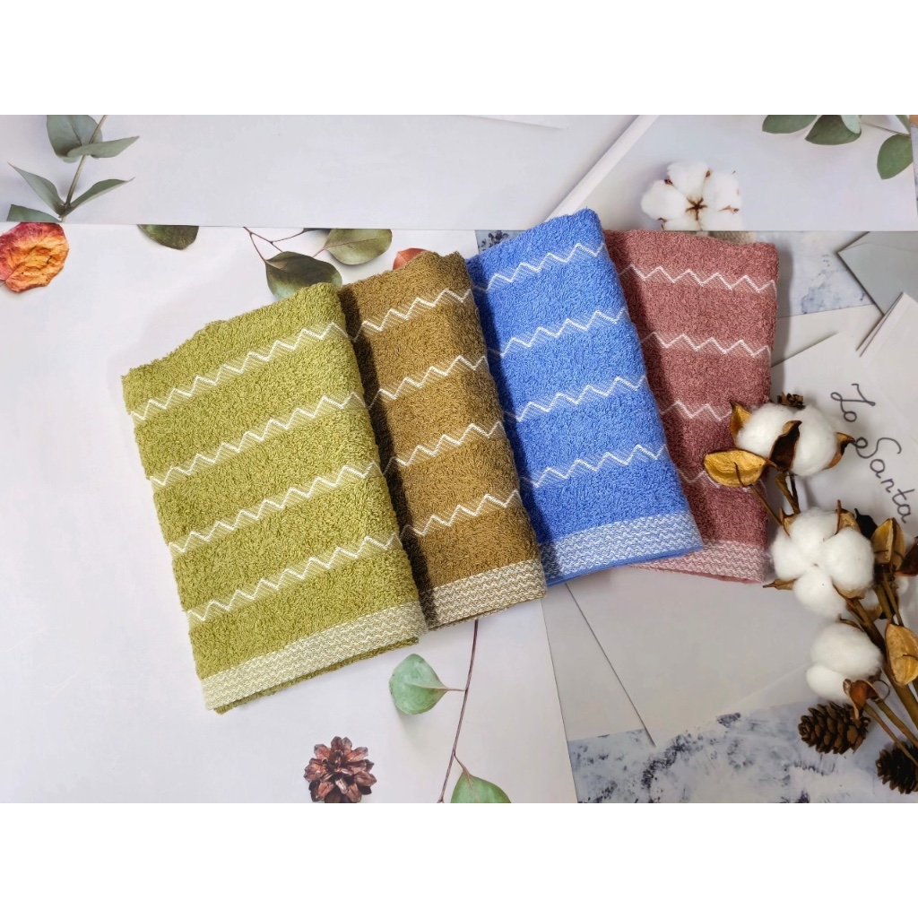 [Kaimei Cotton] Six-piece set of MIT Taiwan-made 28 taels of top-quality American cotton towels-wavy style, , large