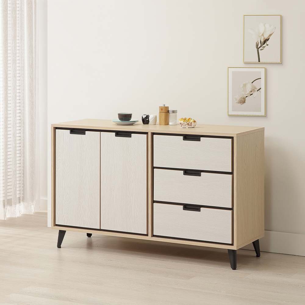 【唯熙傢俱】雷莎原木雙色4尺餐櫃, , large