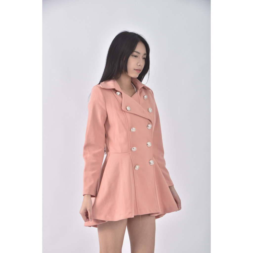 (M) b l fashion西裝下擺傘裙粉色外套二手衣, , large