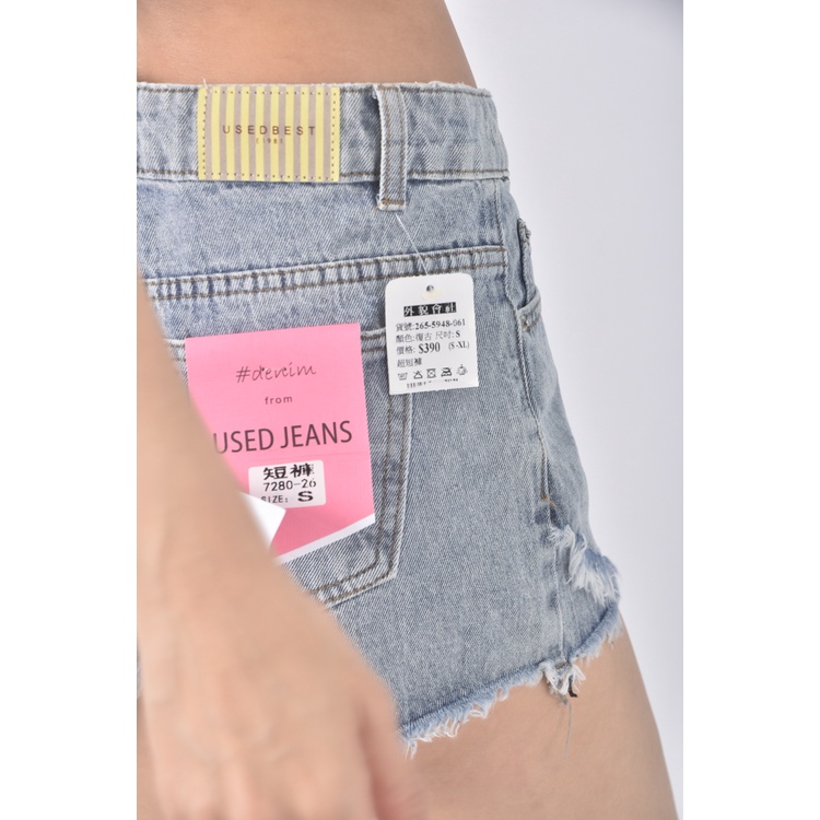 (S) used jeans丹寧牛仔質感藍色短褲二手衣, , large
