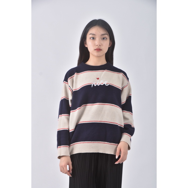 (XL) urban story韓牌條紋藍色長袖上衣二手衣, , large