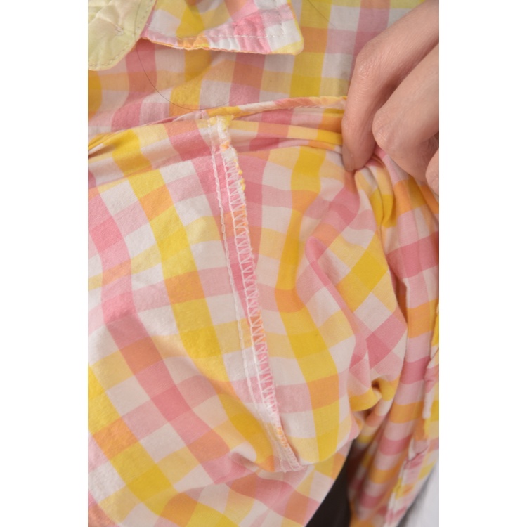 (S) 【依庭私服】ziranyuansu質感格紋粉色長袖上衣二手衣, , large