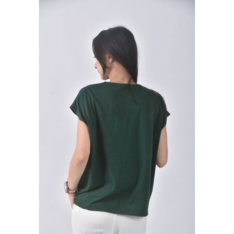 (S) mentor韓牌質感綠色短袖上衣二手衣, , large