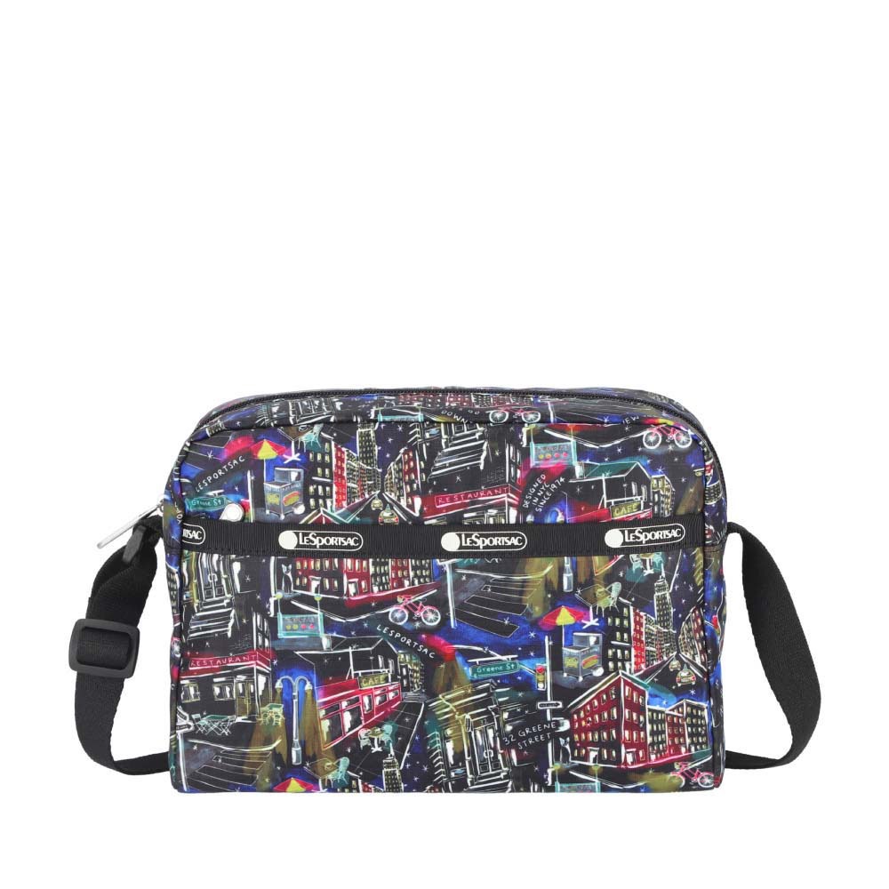 |快速出貨|Lesportsac Daniella Crossbody 都會時尚拉鍊側背包斜背包/ 冬日紐約夜景, , large