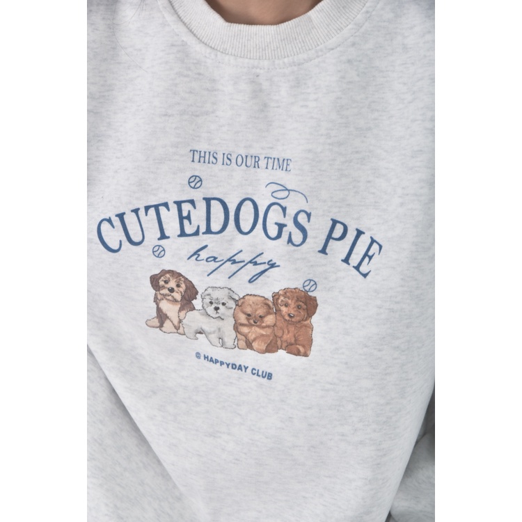 (F) mm slx韓牌狗狗灰色長袖上衣二手衣, , large