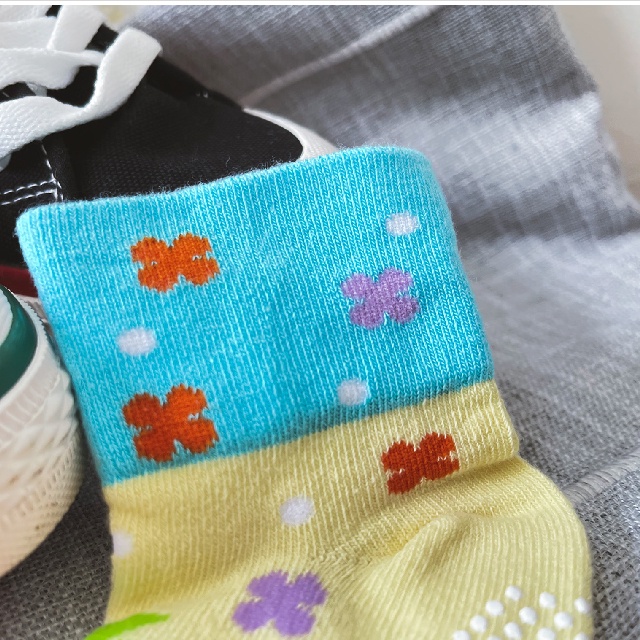 [Kaimei Cotton Industry] 10 pairs set, random and excellent, MIT made in Taiwan, pure cotton anti-slip children's socks (toddler version 1-3 years old) - Strawberry Baby Style, , large