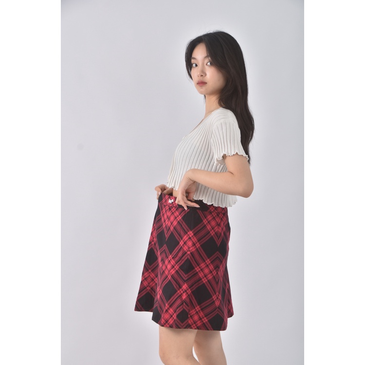 (XL) scottish house質感棉質純棉黑色短裙二手衣, , large
