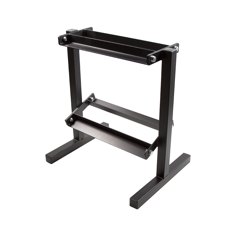 2 Tiers Dumbbell Rack (Black), , large