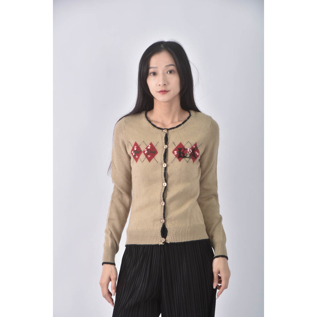 (S) kinloch anderson排扣杏色長袖上衣二手衣, , large