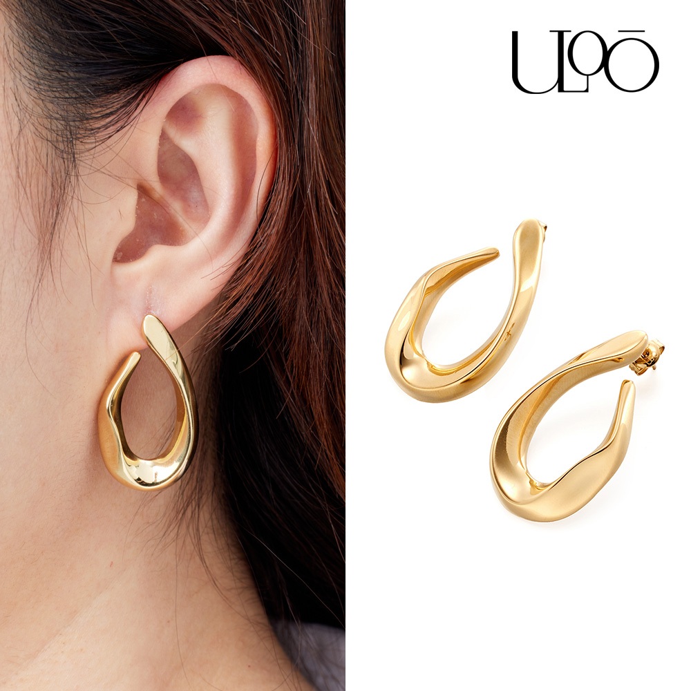 LOO Glimmer 吊墜光影耳環-金色 UE1001410