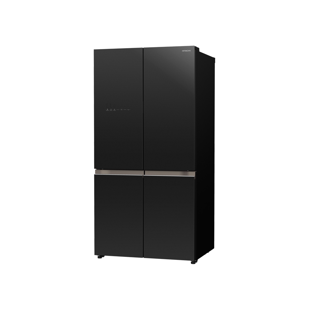 HITACHI 645L High Efficiency Inverter 4-Door Refrigerator Glossy Black HR4N9713DFSVA, , large