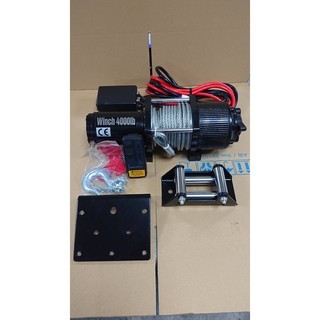 WIN五金 松盈牌DC-12V/24V 多種車用捲揚機付無線遙控 捲揚機 電動吊車 吊車 電動絞盤 電動捲線機 車用救援, , large