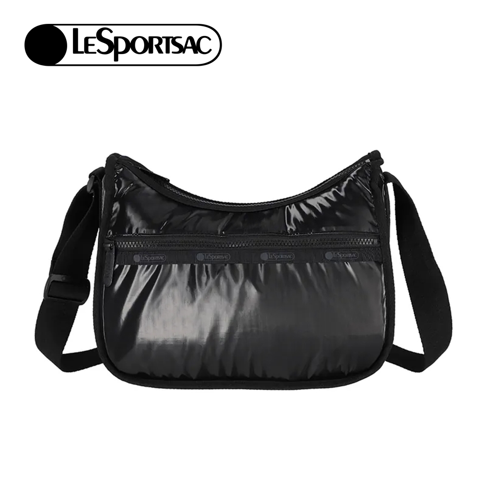 Lesportsac Classic Hobo 經典斜背包 送禮推薦-亮面黑, , large