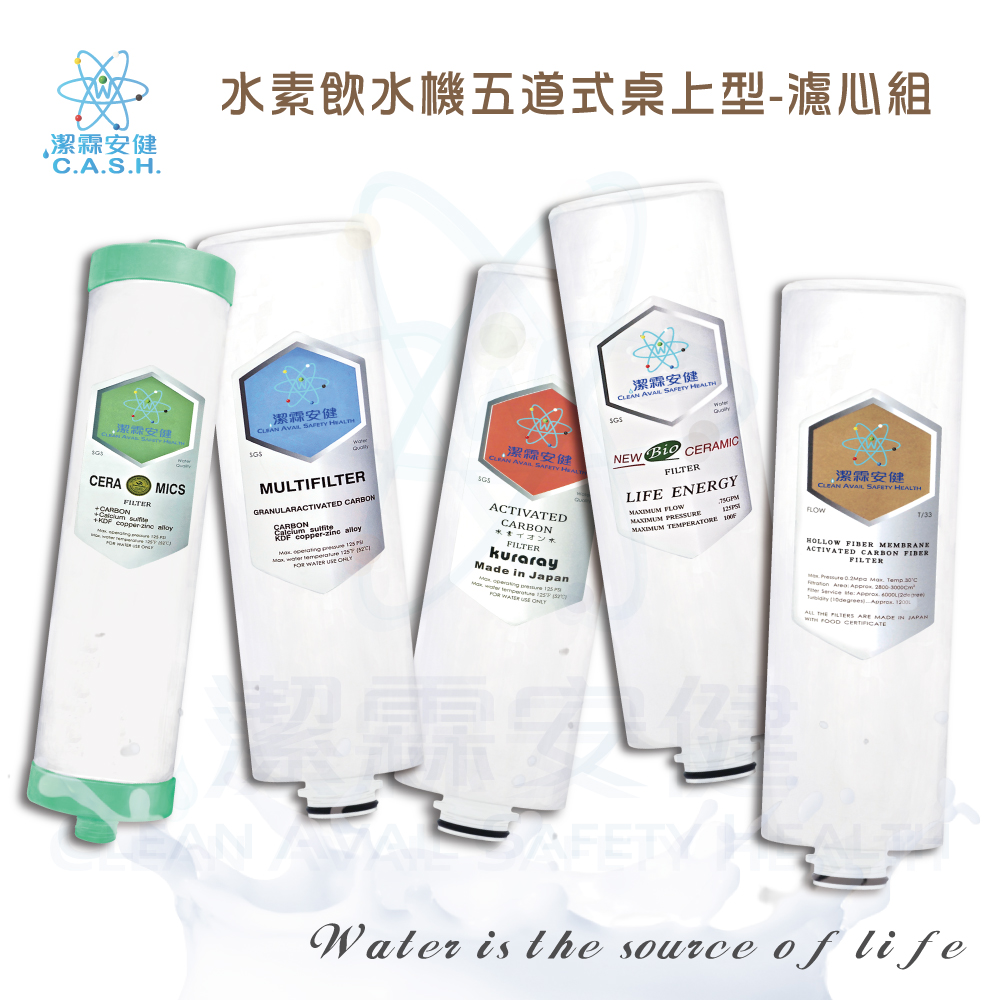 潔霖安健水素淨水機五道式-濾芯組, , large